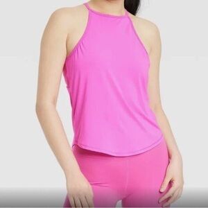 All in Motion Fitness Tank Pink Spaghetti Strap Racerback Size Large